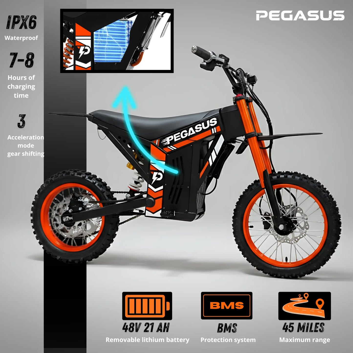 New Fashion2000W 48V 21AH 60km/h Mountain E Motorcycle Aluminum Alloy Dirt Bike 14"/12" Fat Tire Off-road Motorcycles New Energy