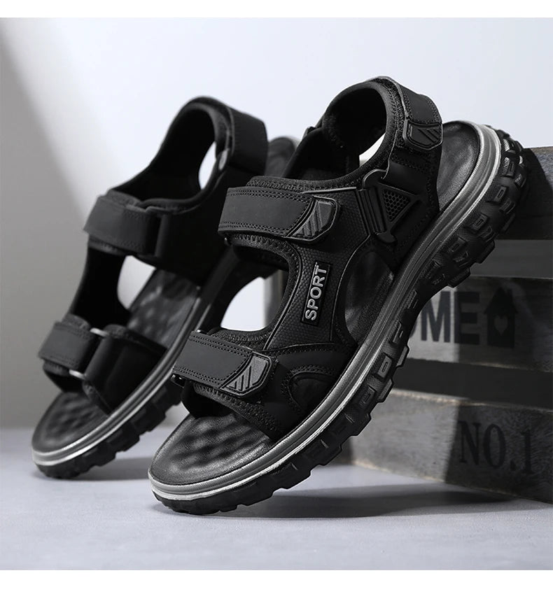 Sandals men summer fashion new style outdoor wear soft sole wear-resistant anti slip anti odor breathable dual-use beach sandals