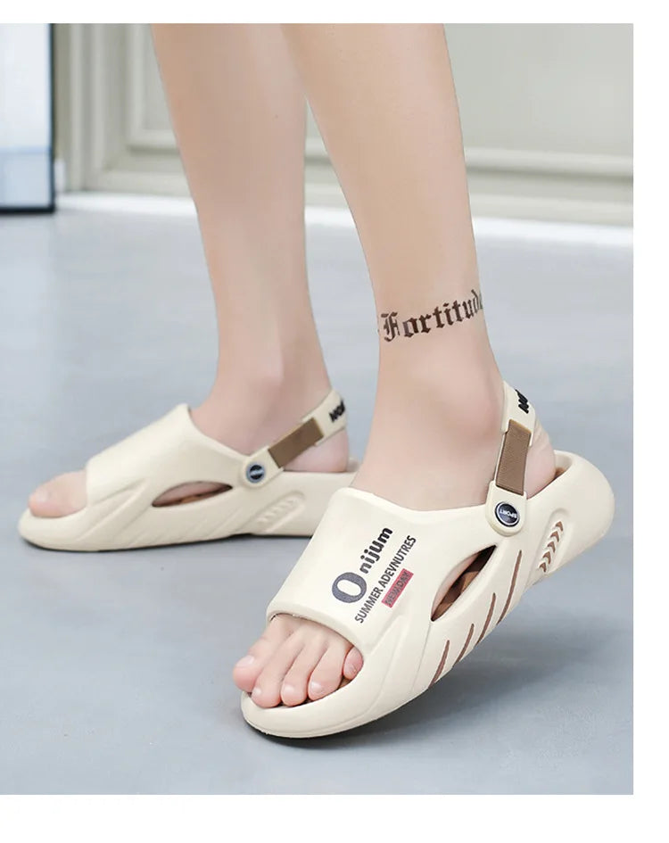 Pallene Summer Men's Slippers EVA Lightweight Slides Indoor Outdoor Sandals Leisure Beach Shoes Comfort Soft Sole Men's Slippers