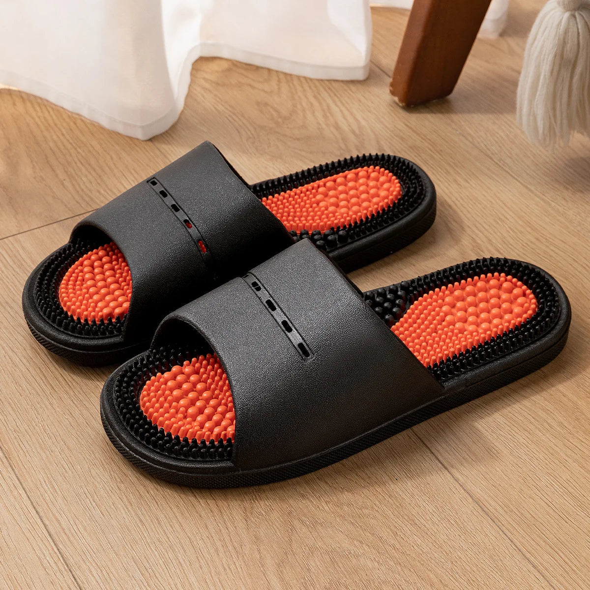 Home Slippers Men Women Massage Slides Summer Beach Sandals Casual Flip Flops Indoor Outdoor Shoes Bedroom Bathroom Flats