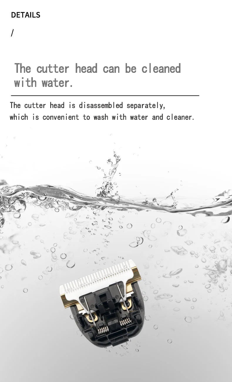 Rechargeable Electric Hair Clipper and Shaver for Men, Adjustable Beard Blade Razor, Pet Clipper
