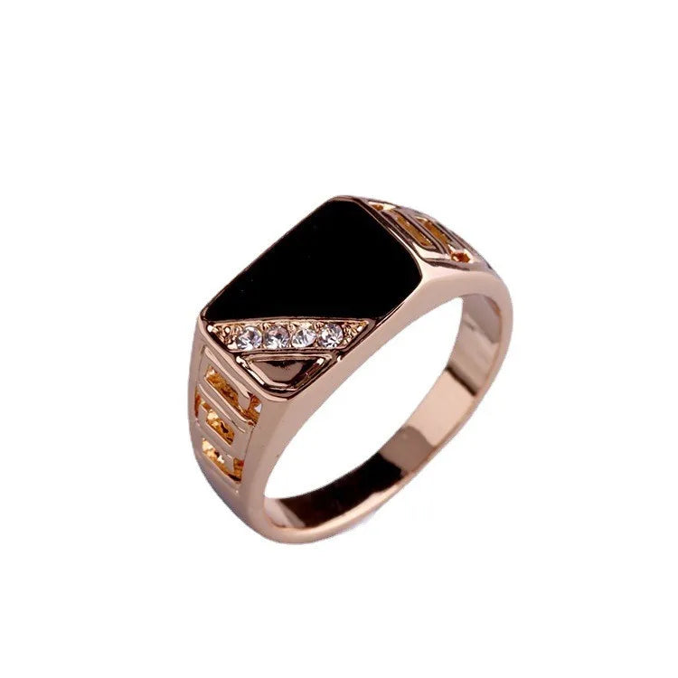 2025 New Business Drip Oil High-end Men's and Women's Rings Fashion Temperament High-end Ring Party Jewelry Wholesale