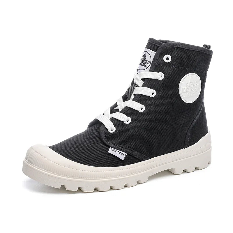 New Fashion High-top Mens Boots Outdoor Comfortable Mens Casual Boots Jungle Mountaineering Men Shoes Wide Bottom Platform Boots