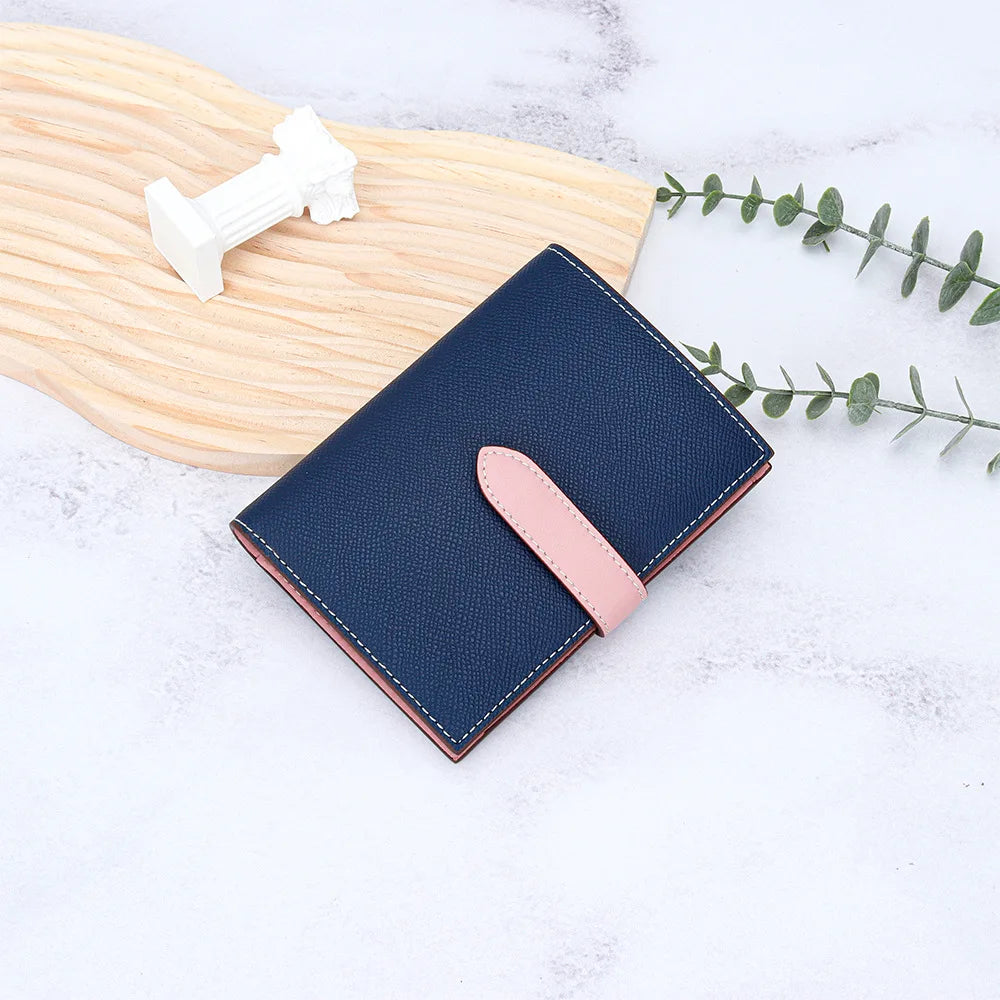 Luxury Design Genuine Leather Wallet For Woman Custom Initials Fashion Folding Passport Holder Business Card Holder Coin Purse