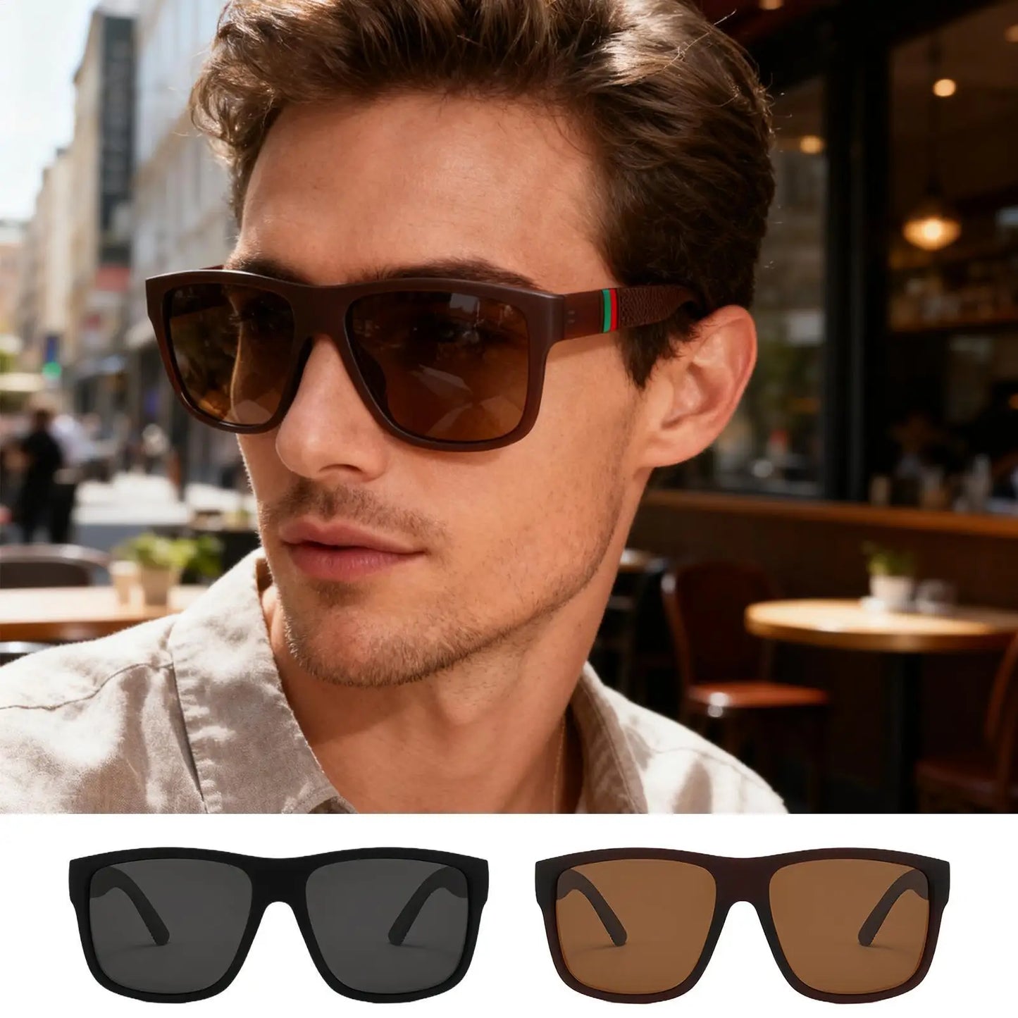 Sunglasses Polarized Anti-Glare Retro Sunglasses Fashion Scooter Glasses for Men Women Fishing Running Sports Cycling Driving