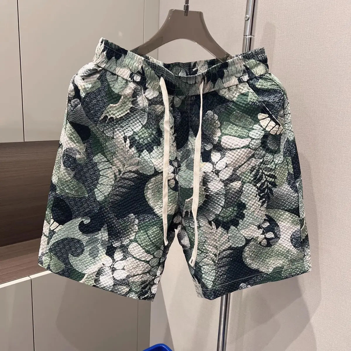 Shorts for Men's Retro Printed Shorts Versatile Casual and Fashionable Shorts Beach Style Five-point Pants