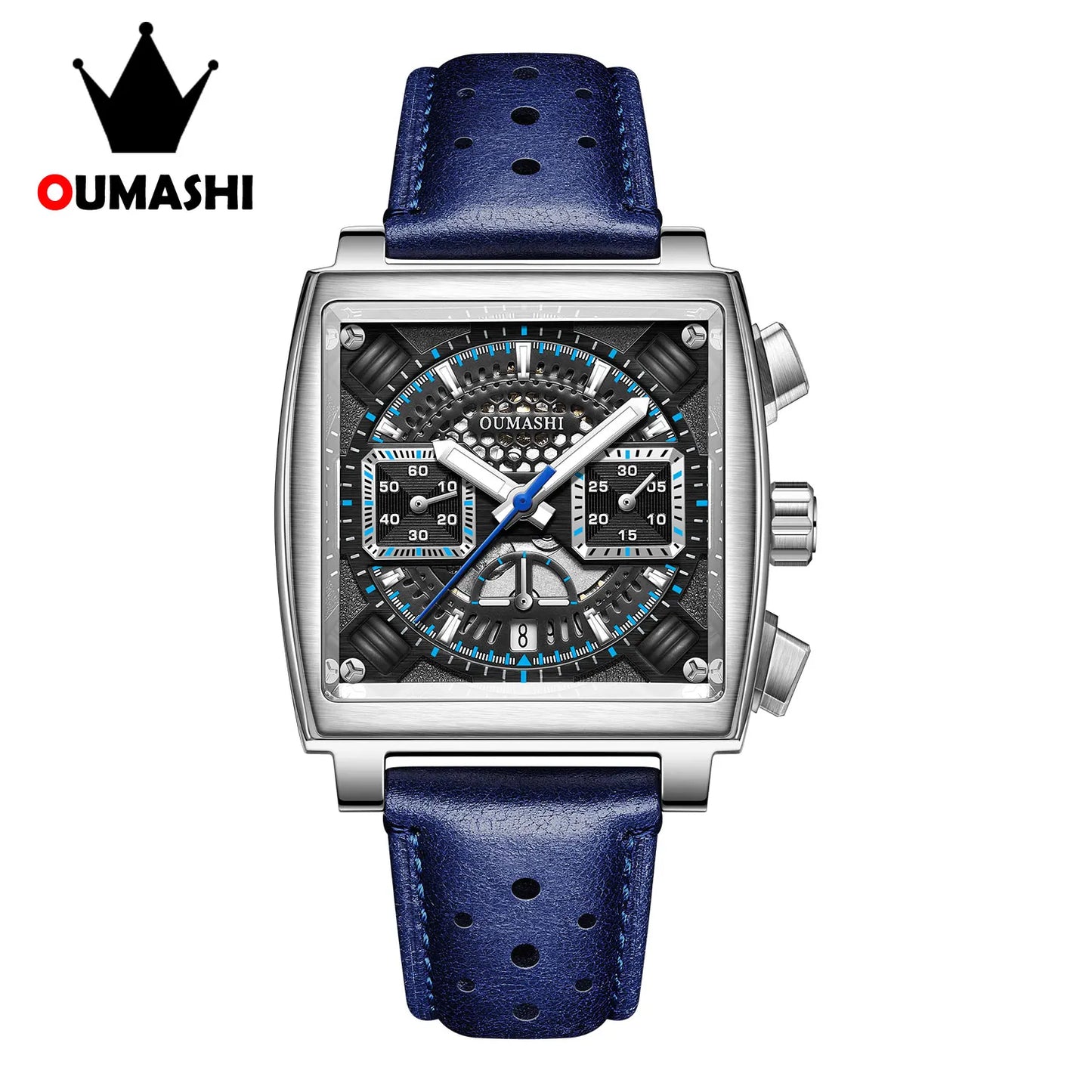 Luxury Automatic Watches for Men ETA7750 Chronograph Mechanical Style Dial Luminous Waterproof Leather strap Custom Men's Watch