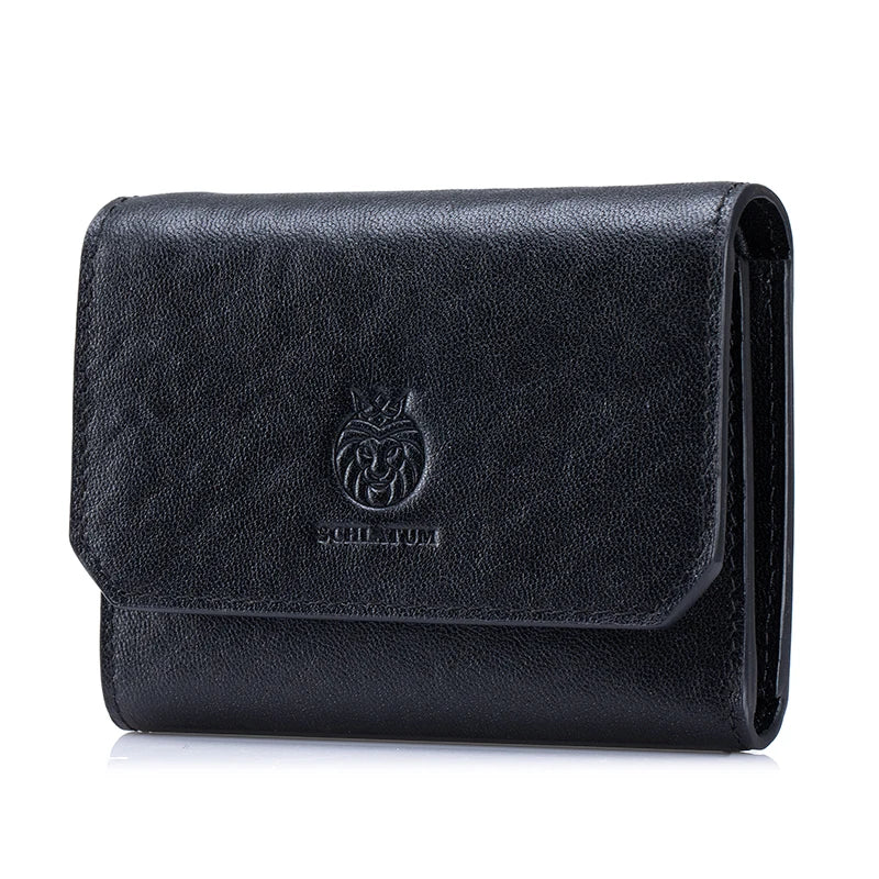 Genuine Leather Wallet For Men RFID Protection High Quality Trifold Short Purse With Coin Pocket Credit Card Slots