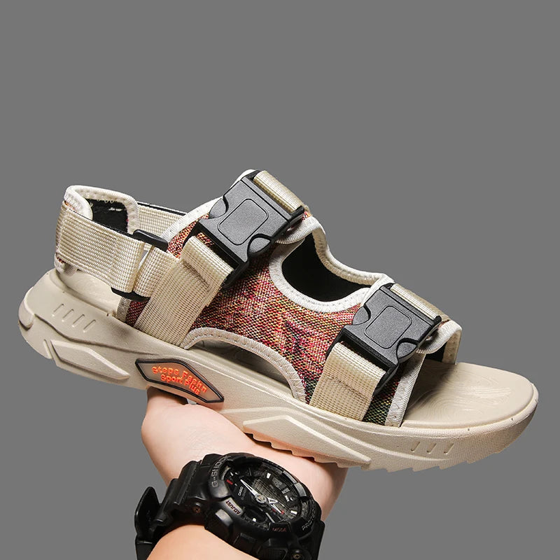 Hot Sale Men Sandals Outdoor Thick Bottom Non-Slip Sports Casual Sandals for Men Summer Wear-resistant Mens Slippers New Fashion