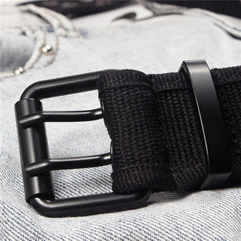 High Quality Canvas Tactical Belt For Men Metal Buckle Luxury Webbing Waistband Outdoor Sport Male Training Belts