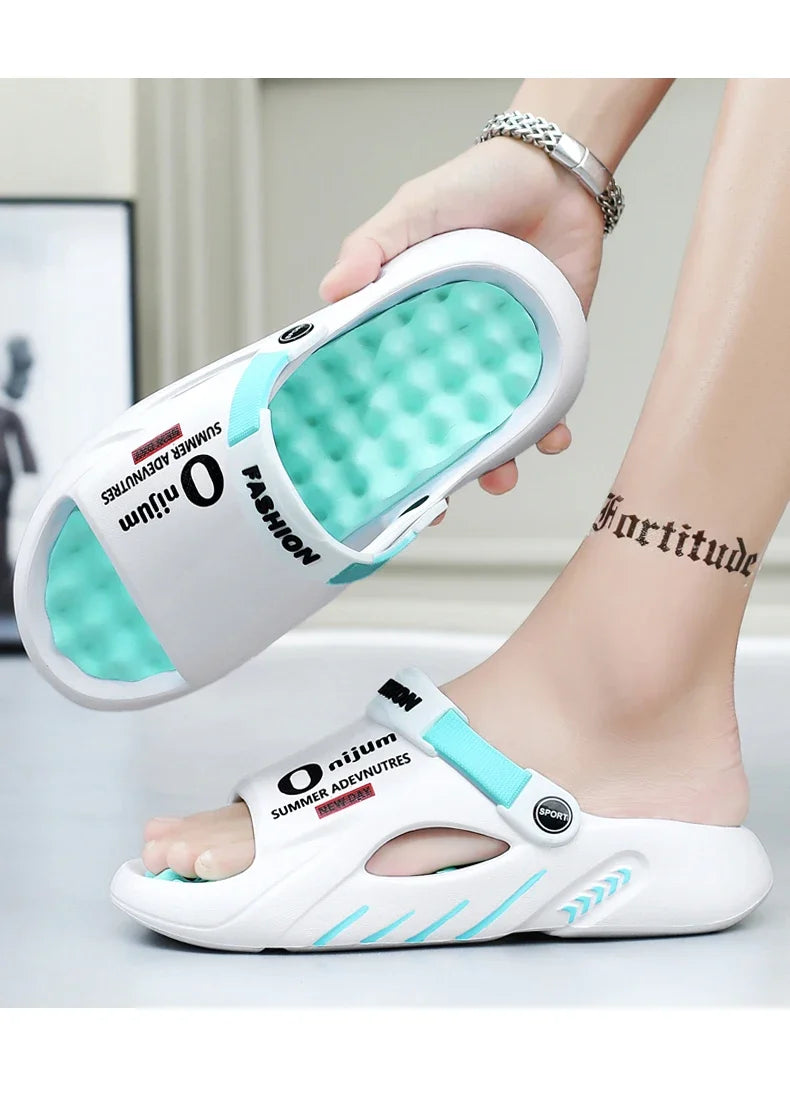 Slippers for Men Sandals 2024 Trending Mens Sandals Genuine Leather Men's Summer Shoes Men Sandel Men's Casual Sandal Slipers