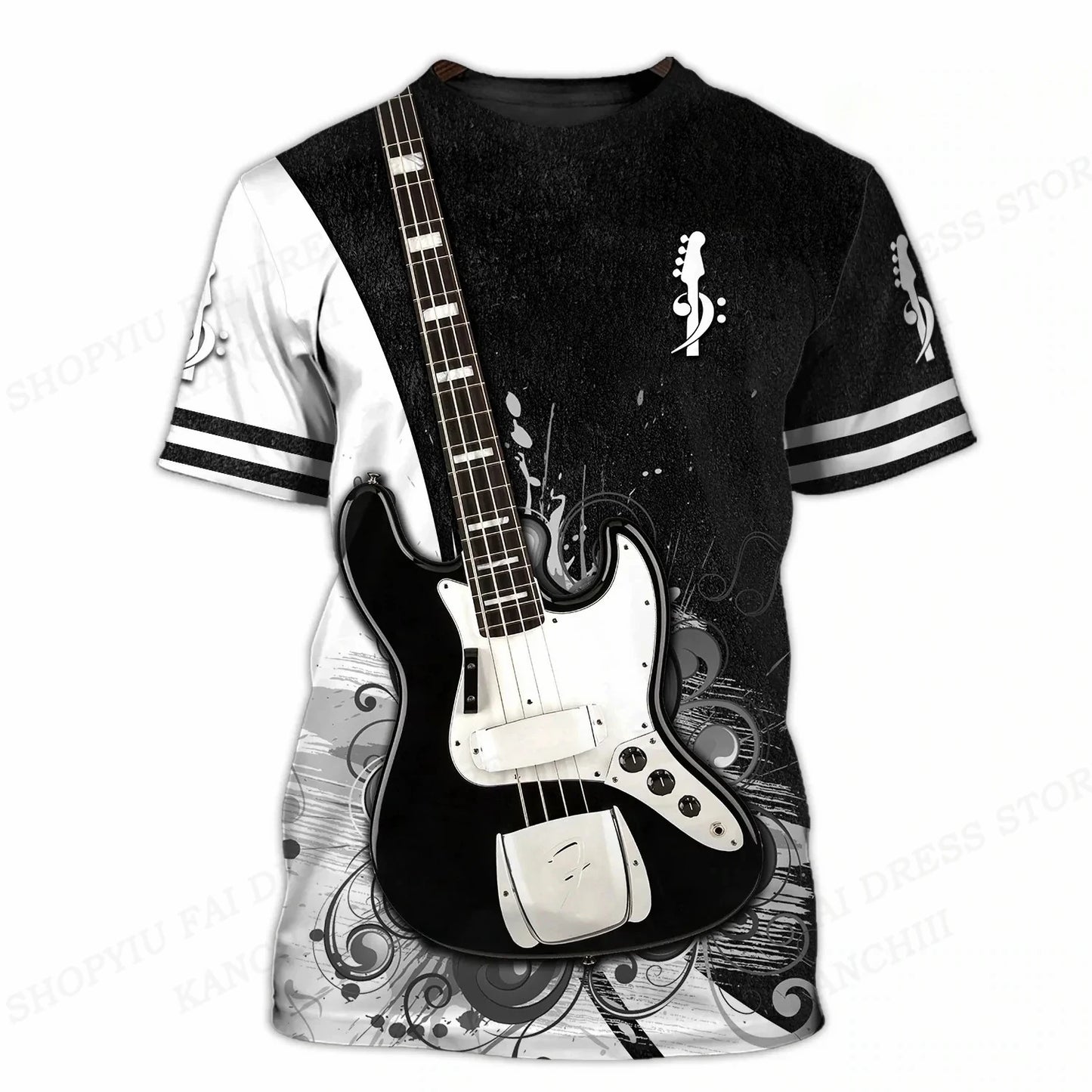 Music T shirts Guitar Graphic 3d Print Tshirt Men Women Fashion T-shirt Tops Kids Tshirt Boy Tees Men's Clothing Rock T-shirts