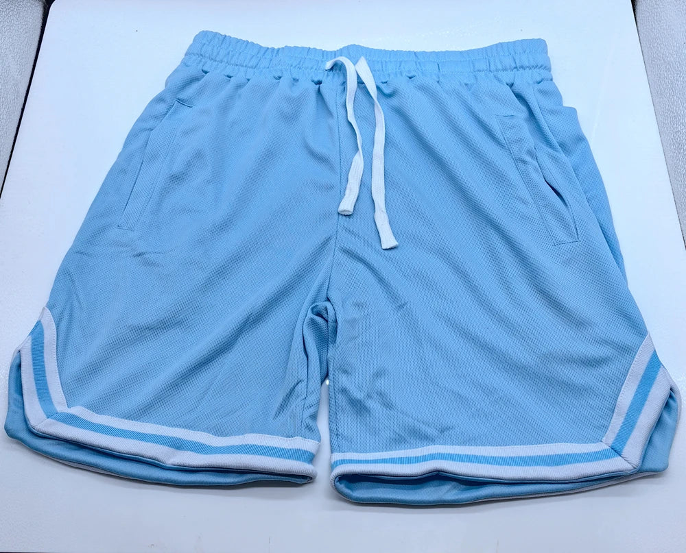 Mens Basketball Shorts Summer Gym Fitness Sports Training Running Workout Quick-Drying Jogger Male Orange Five-Point Short Pants