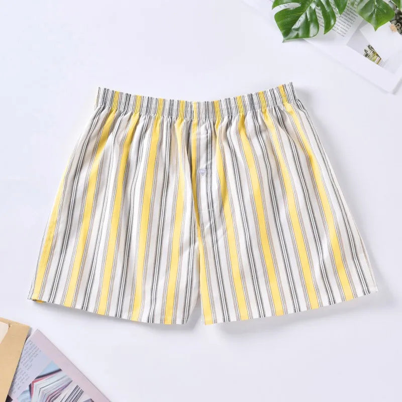 1PC 100% cotton men's underwear soft comfortable men's underwear men's shorts home loose elastic men's printed pants breathable