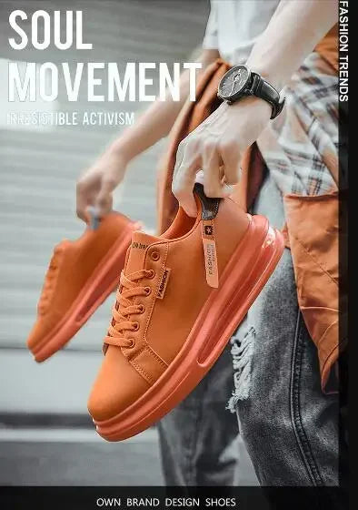 Fashion Brand Sneakers For Men Casual Shoes New Soft Comfortable Pu Leather Shoes Breathable Flats Shoes For Man Tenis Masculino