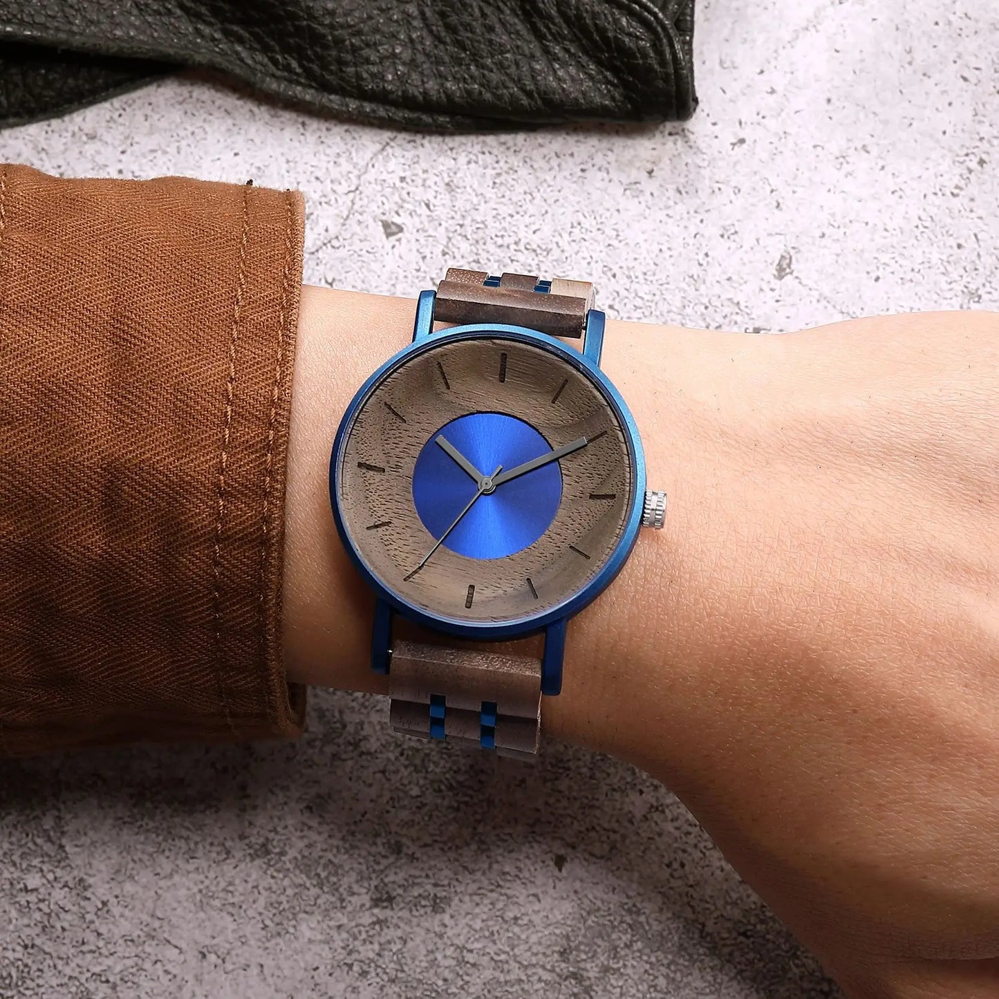 2025 New personalized creative wooden watch men quartz watches relojes para hombres relogio masculino