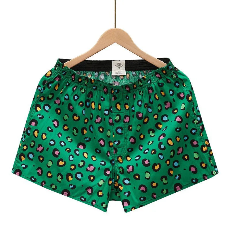 1PC 100% cotton men's underwear soft comfortable men's underwear men's shorts home loose elastic men's printed pants breathable