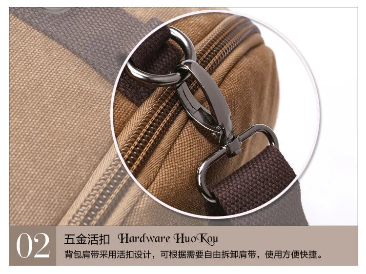 2025 Fashion Large Man Travel Bag Mountaineering Backpack Male Luggage Canvas Bucket Shoulder Army Bags For Boys Men Backpacks