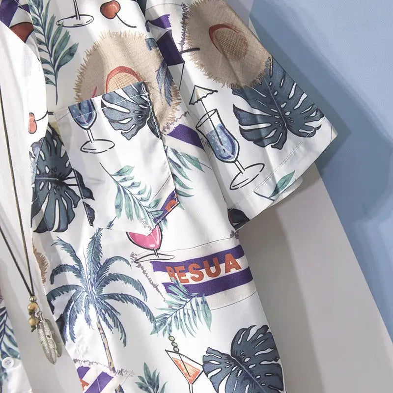 Printed Shirts And Blouses For Men Colourful Hip Hop Clothing Geometric Funny Man Tops Hawaiian Graphic With Pocket Floral Xxl S