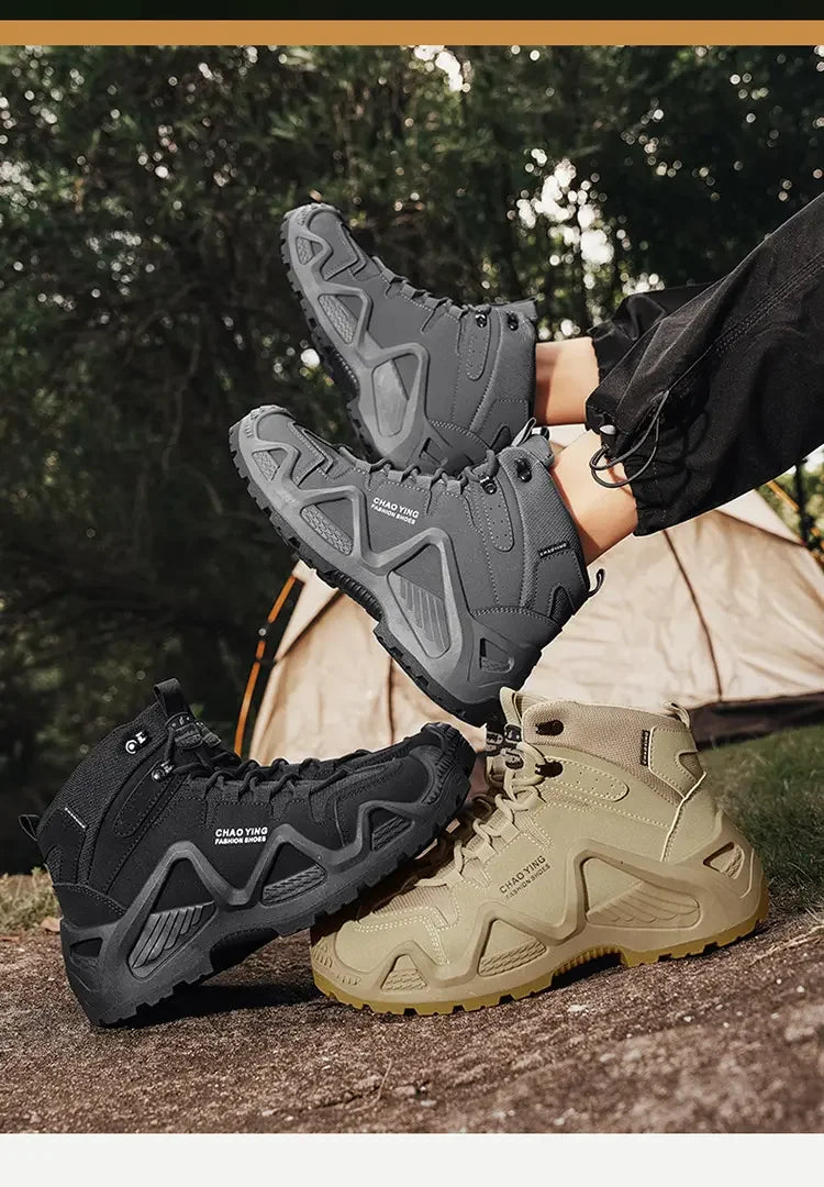 Men's Thick Soled Mountaineering Boots Sneakers Men's New Autumn Non-slip Wear-resistant Dirty Outdoor Work Shoes