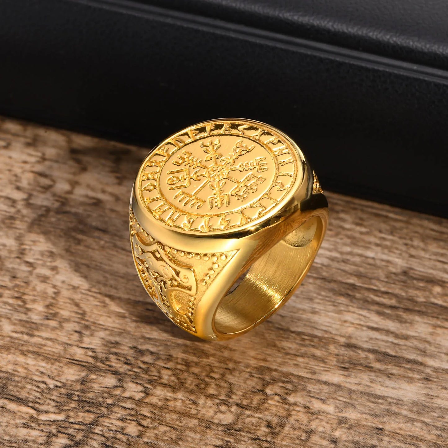 Vnox Cool Punk Norse Viking Thor Mjolnir Hammer Rings for Men,Solid Stainless Steel Metal Rock Axe Signet Finger Bands Jewelry