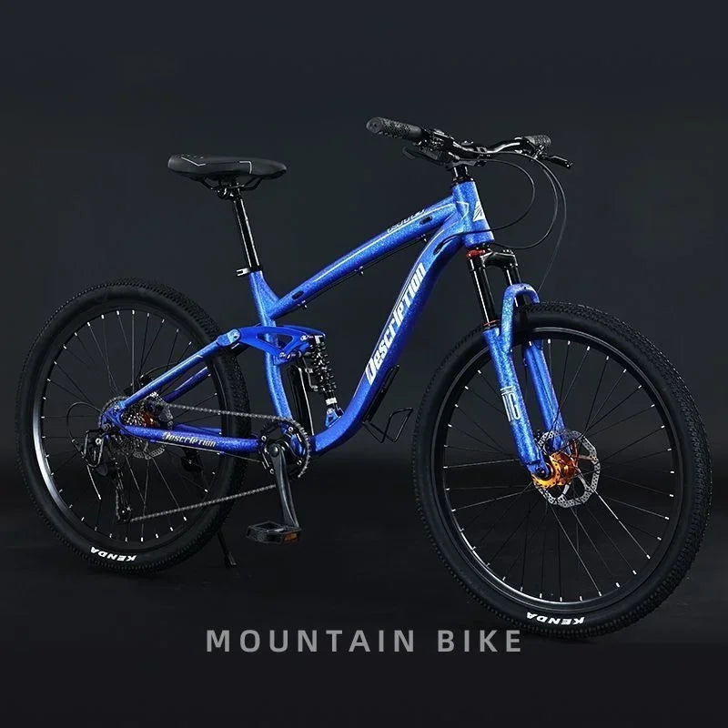 -For Customized 26 27.5 Inch Carbon Steel Green MTB Variable Speed Oil Disc Brake Suspension Fork Mountain Bicycle Road Bikes