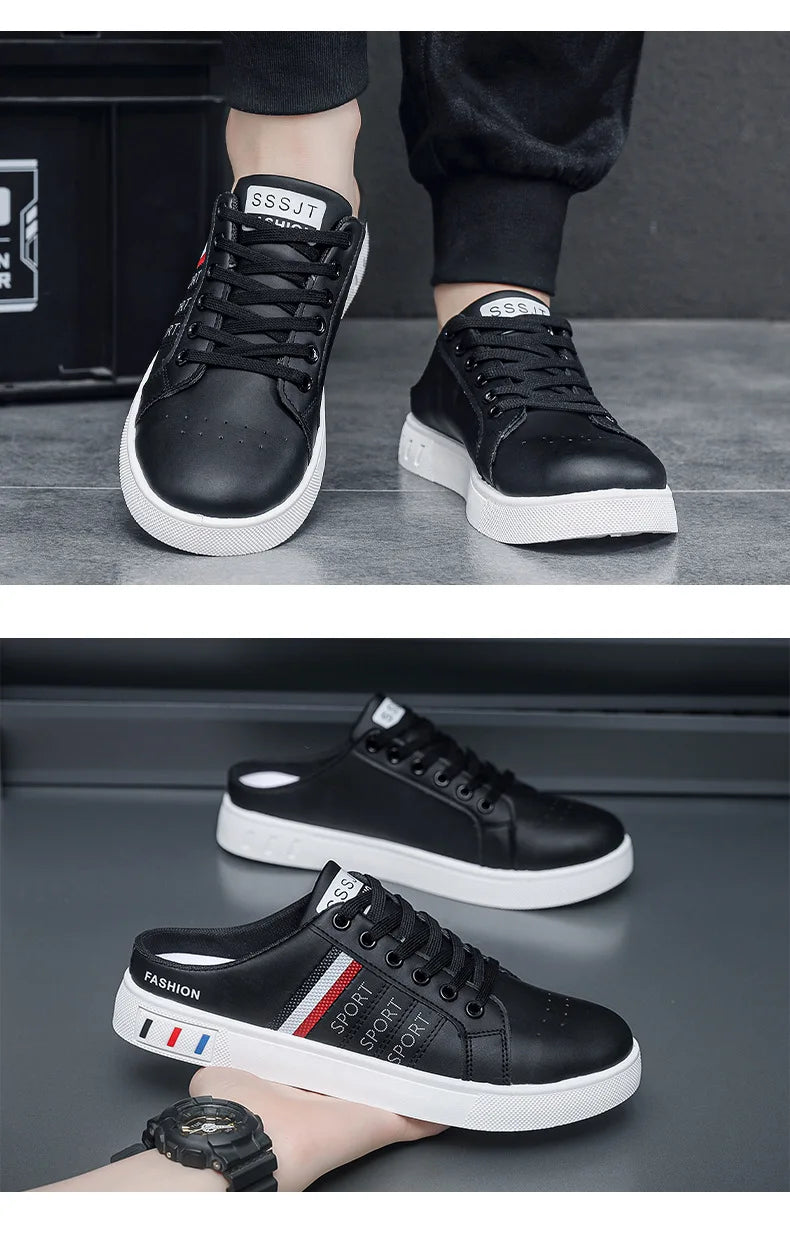 Summer Men Slippers Brand Comfortable Casual Shoes for Men Fashion Flat Sneakers High Quality Men Half Slippers Tenis Masculino