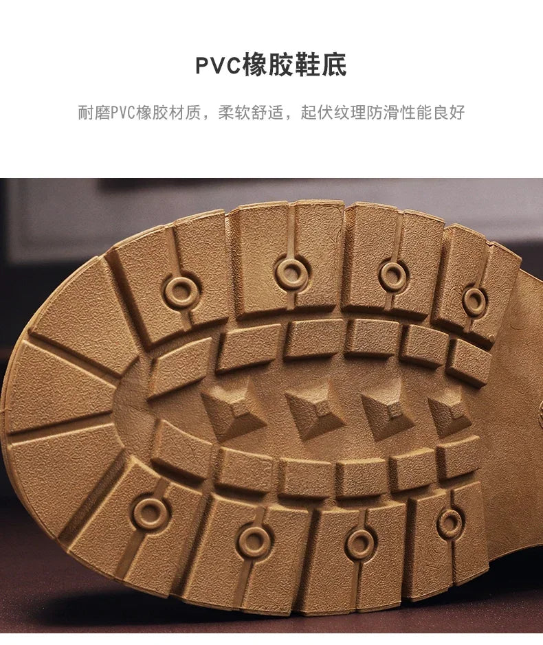 2024 New Men Boots Fashion Motorcycle Ankle Boots for Waterproof Hiking Boot Winter Chelsea Retro Boots Comfy