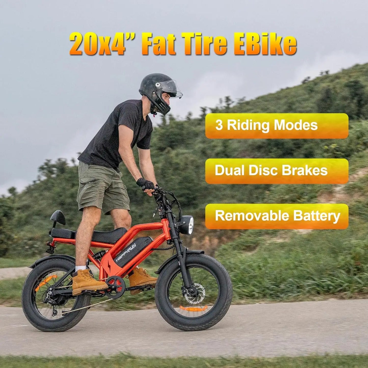 1500W 48V 18Ah Fat Tire Electric Bike 32MPH 68Mi 7-Speed All-Terrain 20in, Customized
