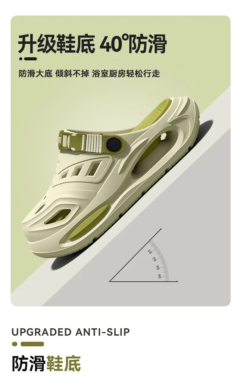 Men's summer outdoor sandals for 2025, new trendy thick sole, anti-slip, odor-resistant, two-way wear, men's flip-flops