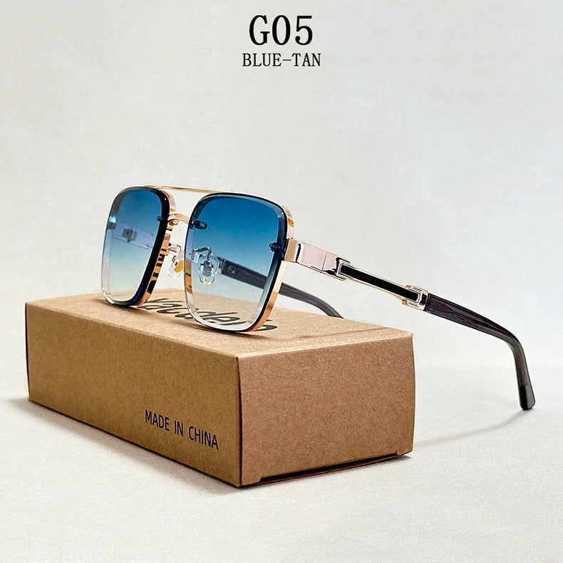 New Sunglasses For Men Luxury Fashion Glasses Sunscreen  Square Sunglasses Women Trendy Vintage Gafas De Sol Hombre Zonnebril Su