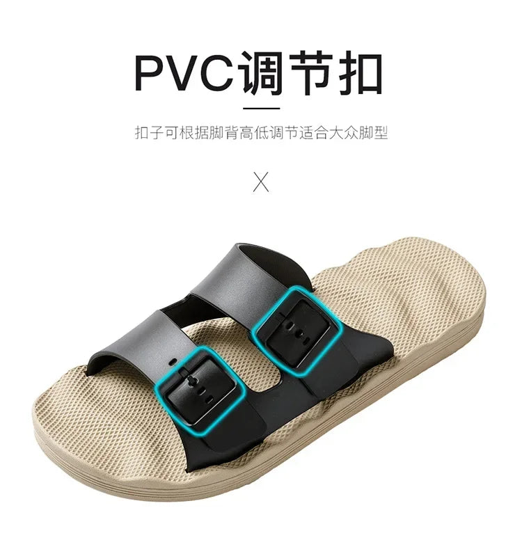 Slippers for Men In Summer Outdoor Wear Home Use Couples Indoor Soft Soles Bathrooms Non-skid Extra Large 4849 Sandals Slippers