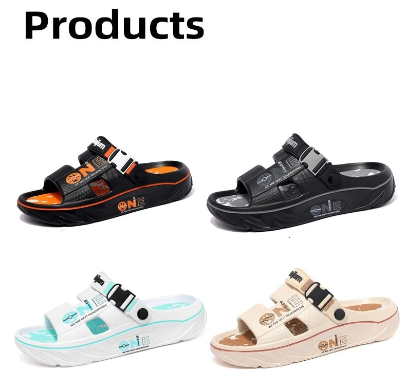 Fashion Men's Slippers Outdoor Sandals Beach Comfortable Soft Slides Clogs Casual Garden Shoes Men Women Indoor Home Slippers