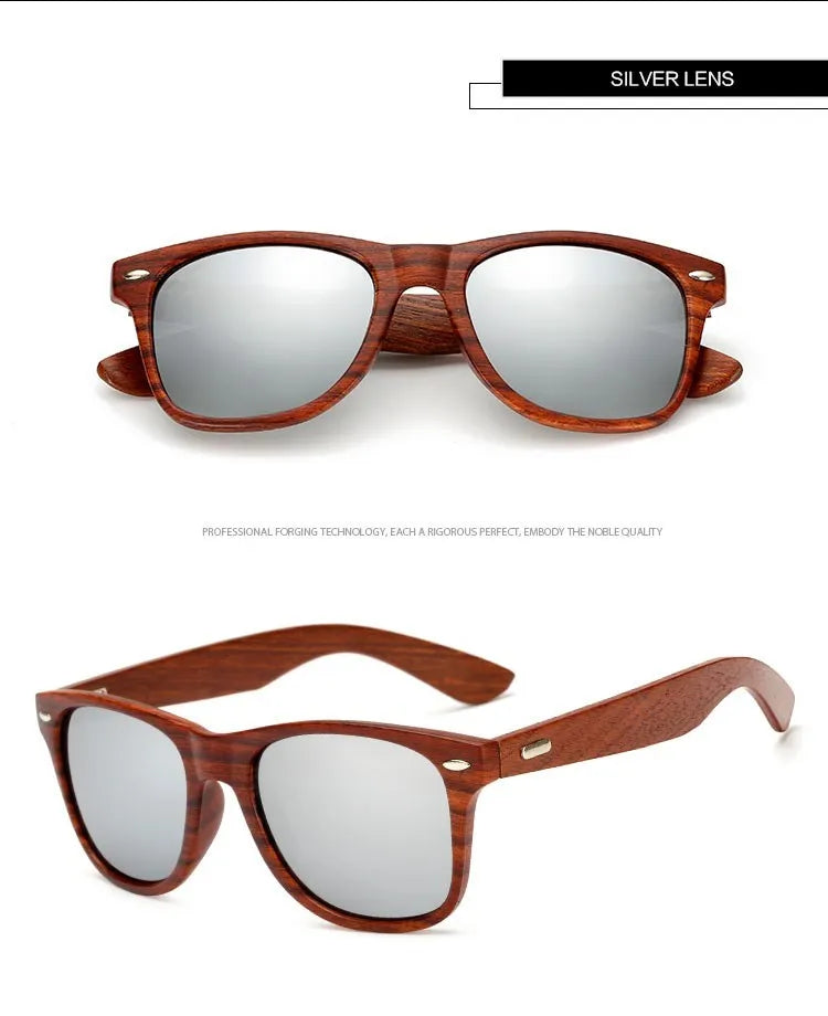 HJYBBSN Handmade Wood Sunglasses Men women square Sunglasses for men women Mirror Wooden Sun Glasses retro de sol masculino