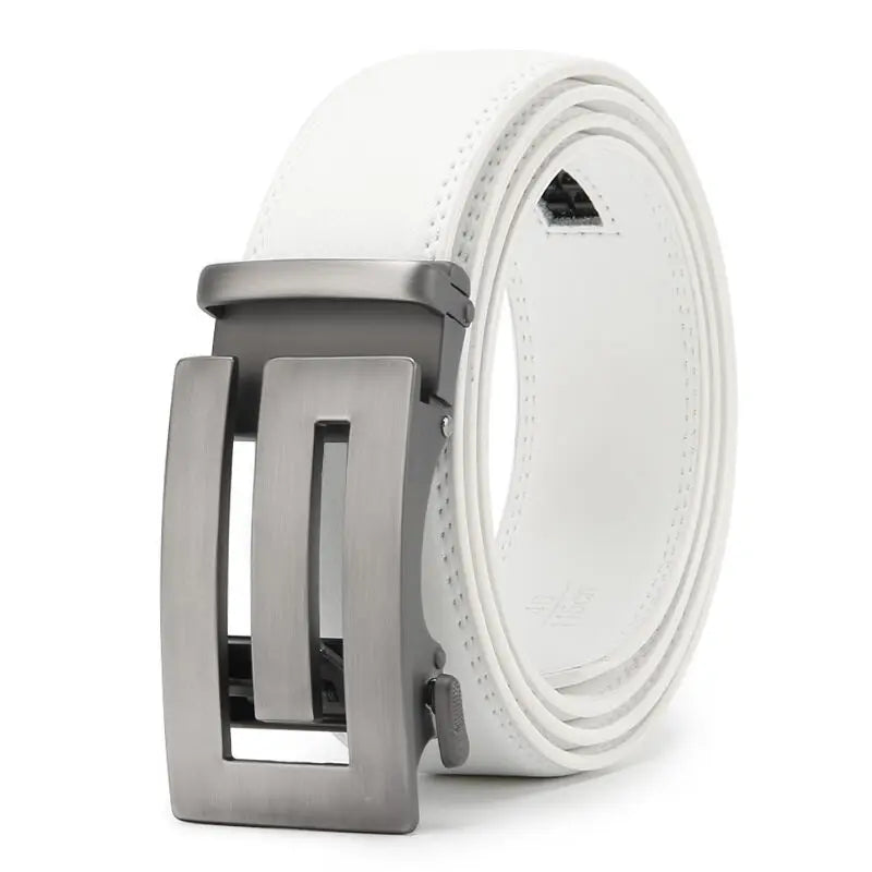 Belts Men Automatic Buckle Design Genuine Leather Belt For Men Luxury Leather Men's High Quality Male belt  110-130cm