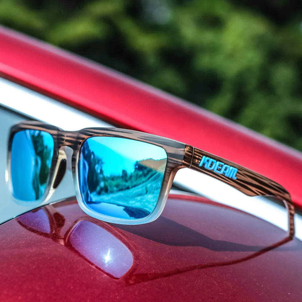 KDEAM Fishing Men's Sunglasses Polarized Classic Square Shades Unisex Size With Packaging