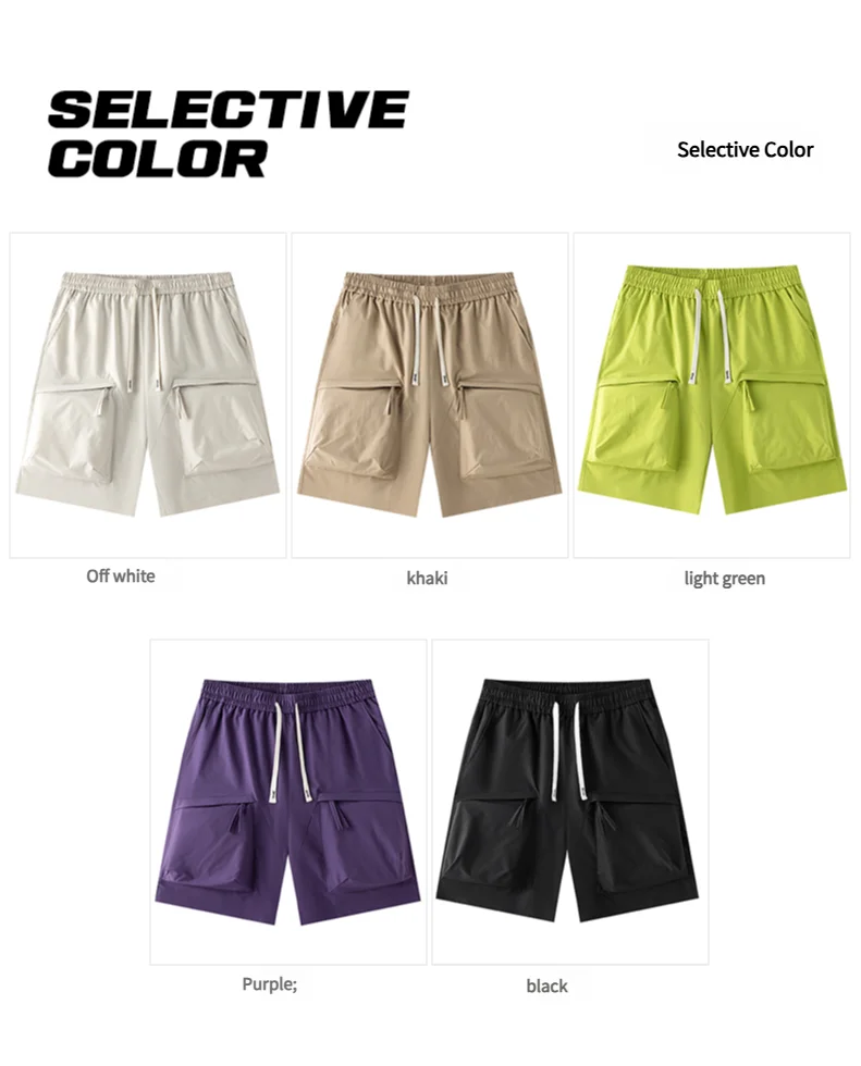 Shorts men's summer trend of work pants thin section loose five pants casual straight outside pants casual five pants