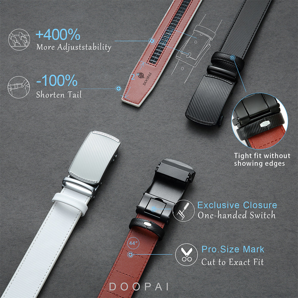 Men Belts Leather Waist Strap Male Automatic Buckle Waistband Mens High Quality Girdle Belts for Women Men Gifts 105 115  125cm