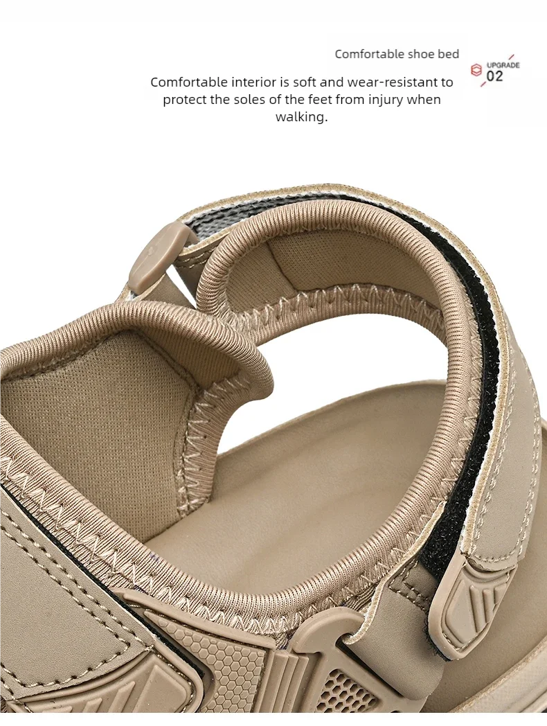 Sandals men summer fashion new style outdoor wear soft sole wear-resistant anti slip anti odor breathable dual-use beach sandals