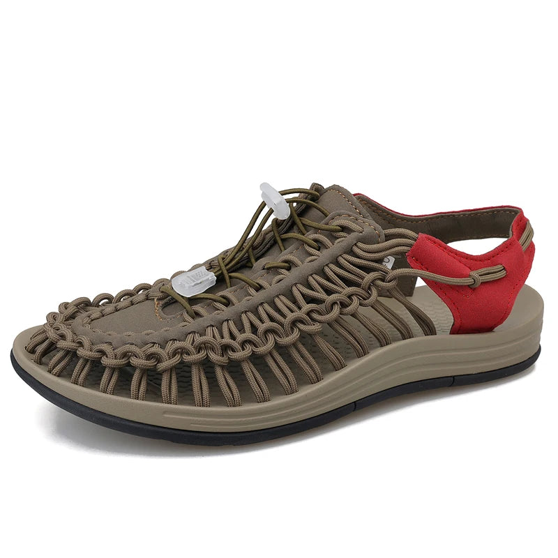 Men Sandals Summer Weave Shoes Boys Sandal Mens Sandles Outdoor Breathable Comfort Slip On Plus Big Size 45 46 Sandalias Hombre