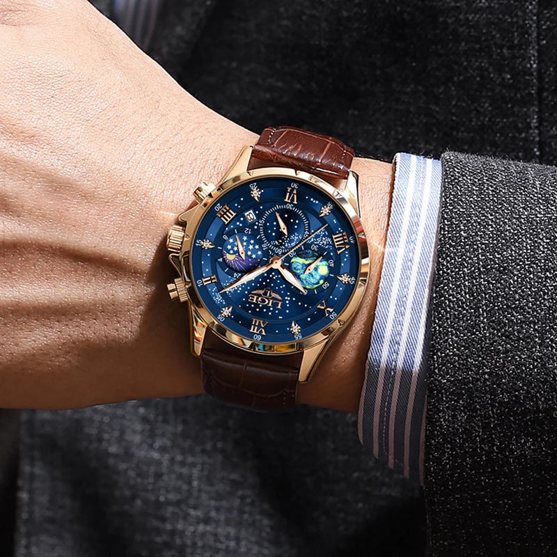 LIGE Top Brand Luxury Watches For Men Casual Business Quartz Mens Watch Fashion Waterproof Luminous Date Wristwatch Reloj Hombre