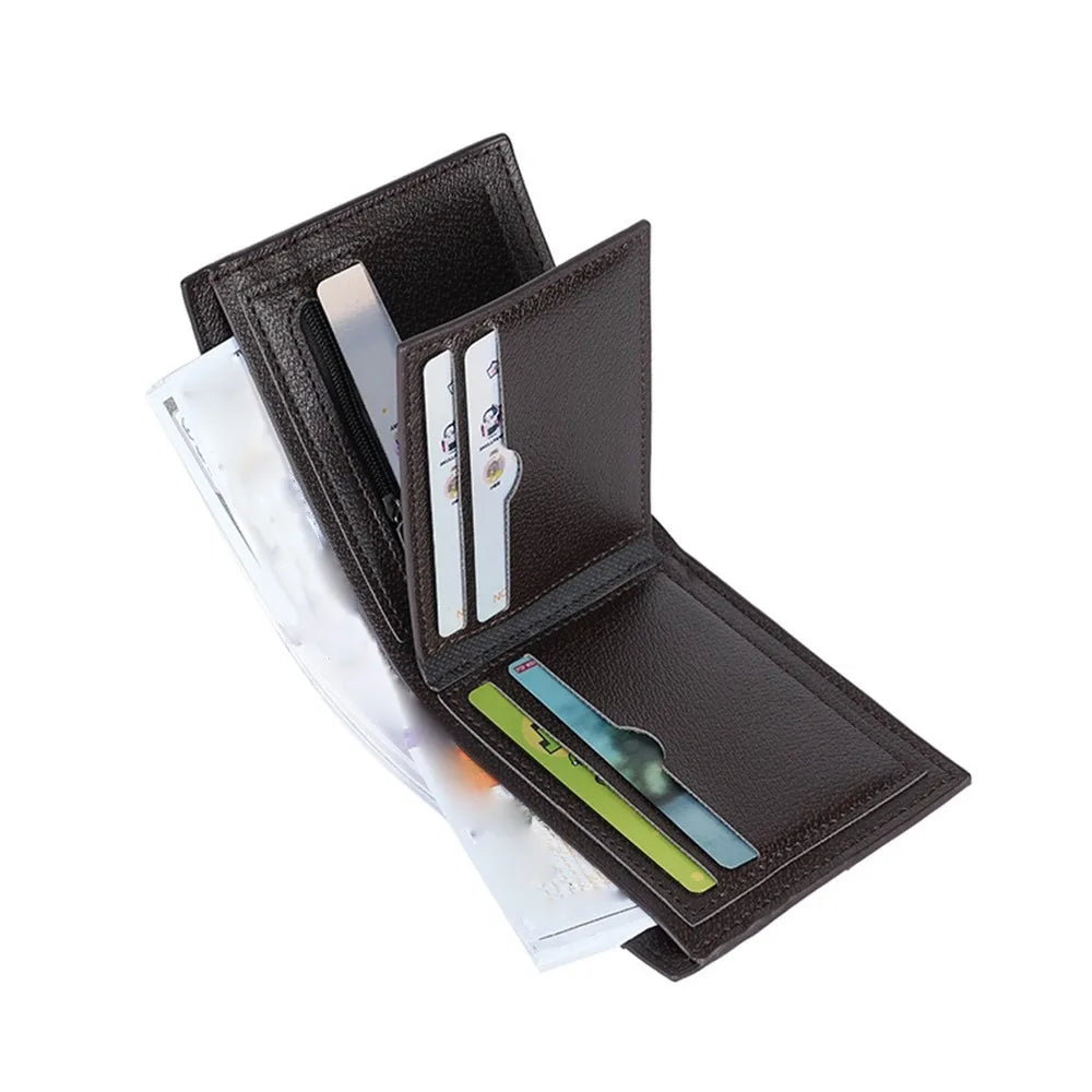 Casual PU Leather Men's Wallet Multi-functional Large Capacity Business Wallet Classic Luxury Short Card Bag Business