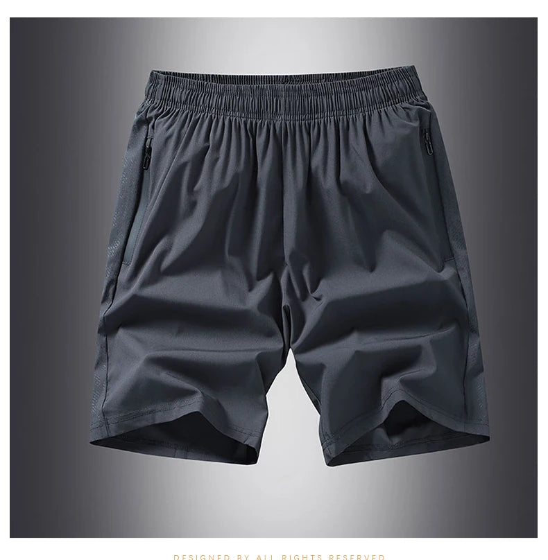 Men s shorts  outdoor casual and fashionable five quarter pants sports breathable men s loose straight leg elastic waist shorts