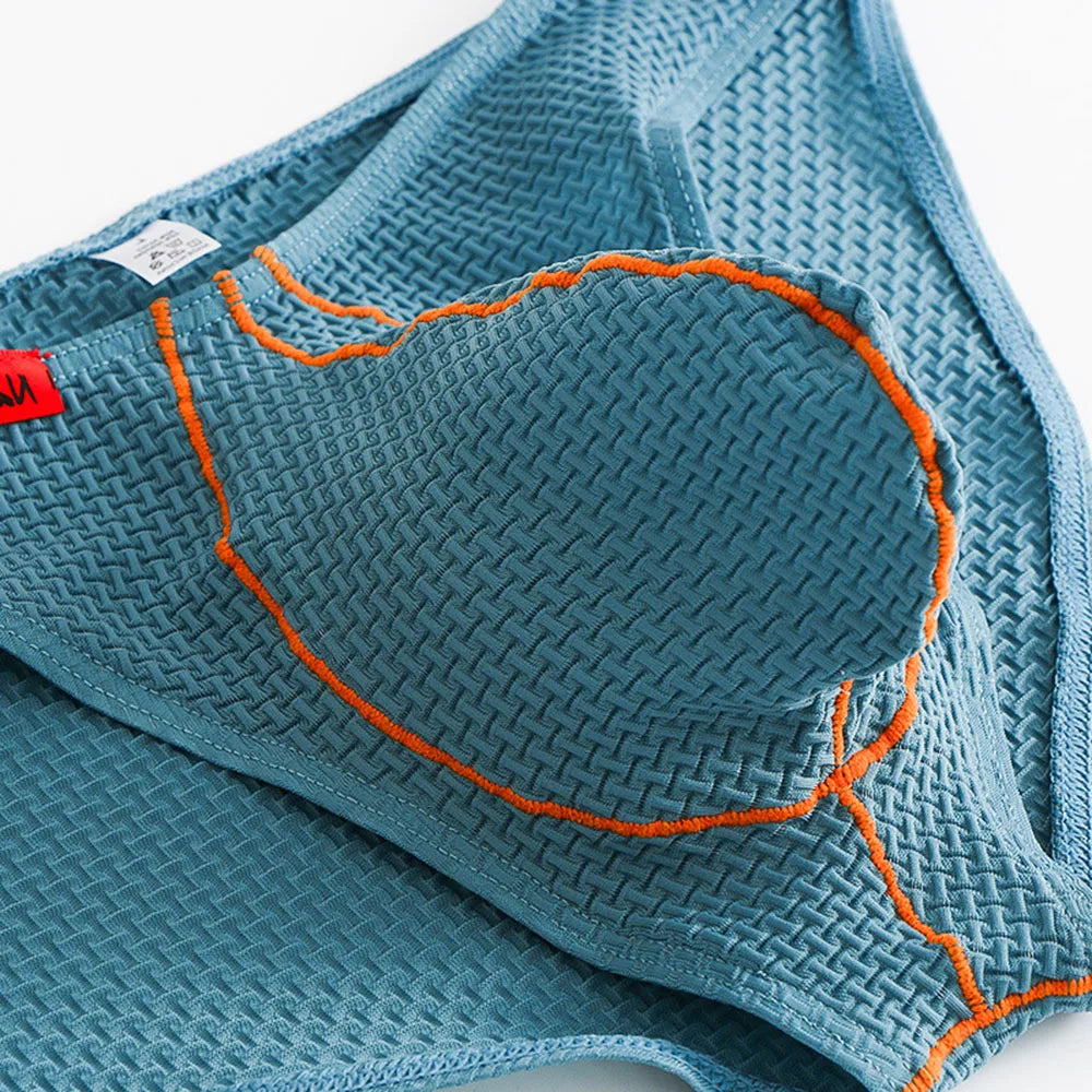 Men Underwear U Convex Ice Silk Briefs Knickers Panties Low Waist Underpant Panties Sports Breathable Low-Rise Elastic Underwear