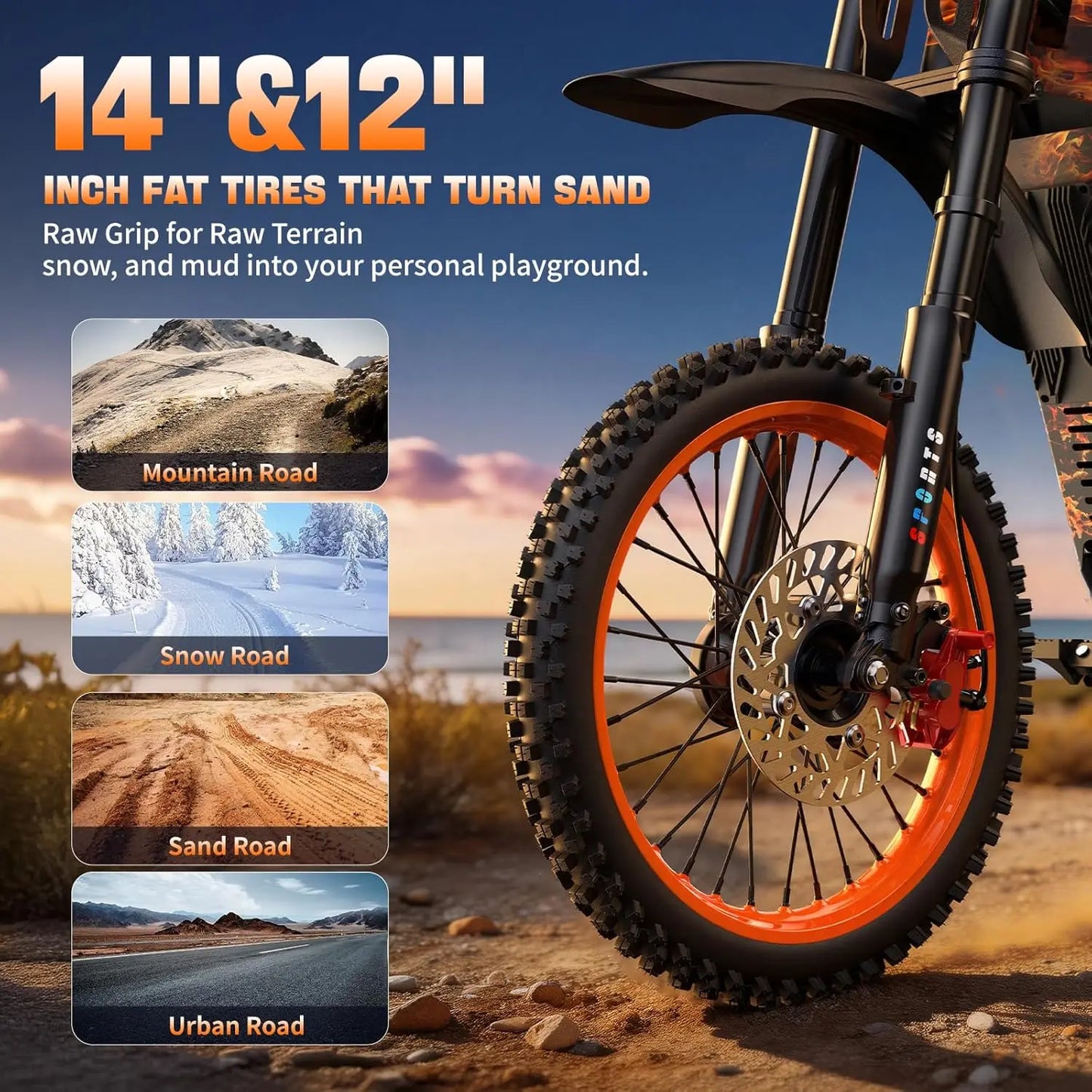 Electric Dirt Bike for Teens Adults Age 13+, 3000W Peak Ebike, 36 Mph Speed, Equipped with 48V 20.8AH, Customized
