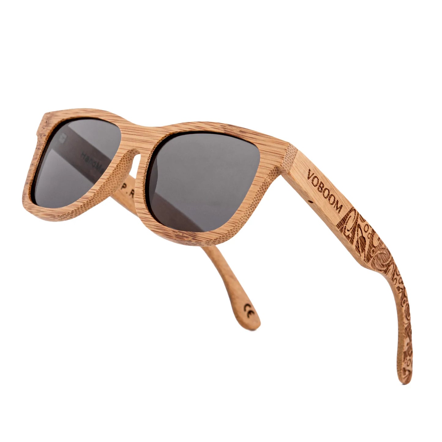 VOBOOM Men Wood Sunglasses Women Bamboo Glasses For Polarized Mirror Sun Glasses Handmade Colorful Eyewear Mirror Shades