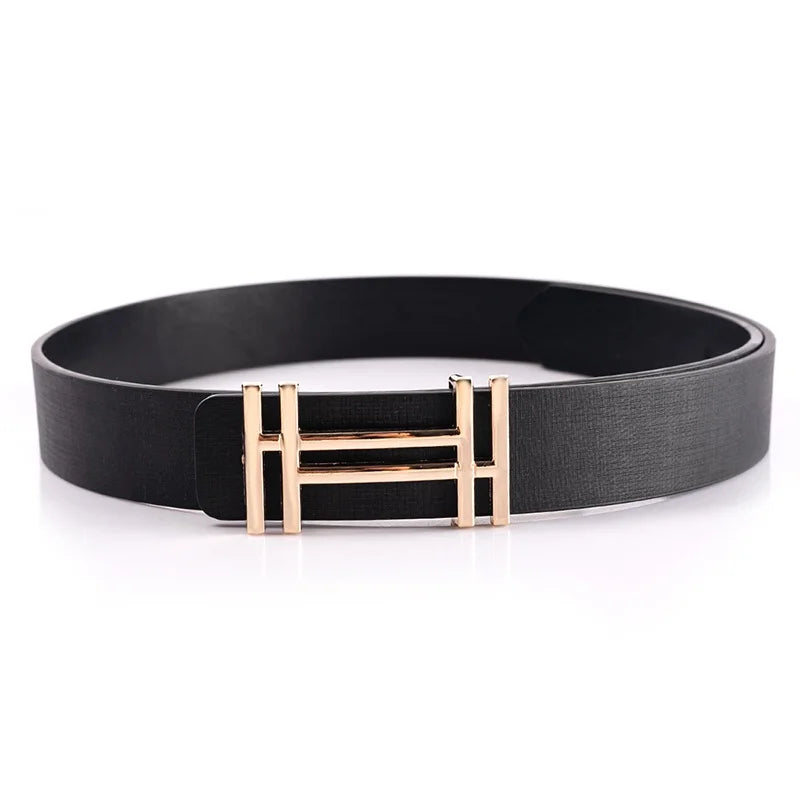 New Fashion Leather Pleasing Wonderful Terrific Belts Dress Belt for Men & Women Brand  Double H Buckle