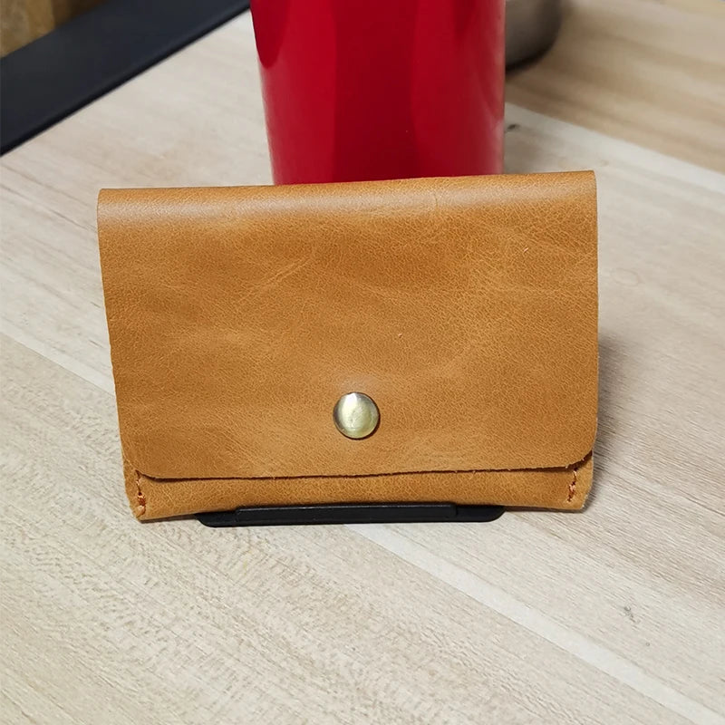 Genuine Leather Wallet for Men Male Vintage 100% Real Cowhide Short Small Mini Slim Men's Purse Credit Card Holder Case 2023 New