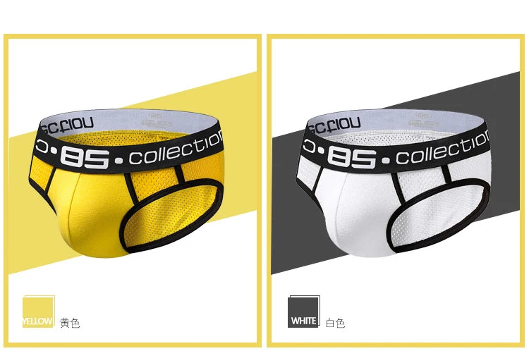 Men Underwear Mesh Qucik-Dry Sexy Men Briefs Breathablen Men Slip Cueca Male Panties Underpants Briefs Spring Summer