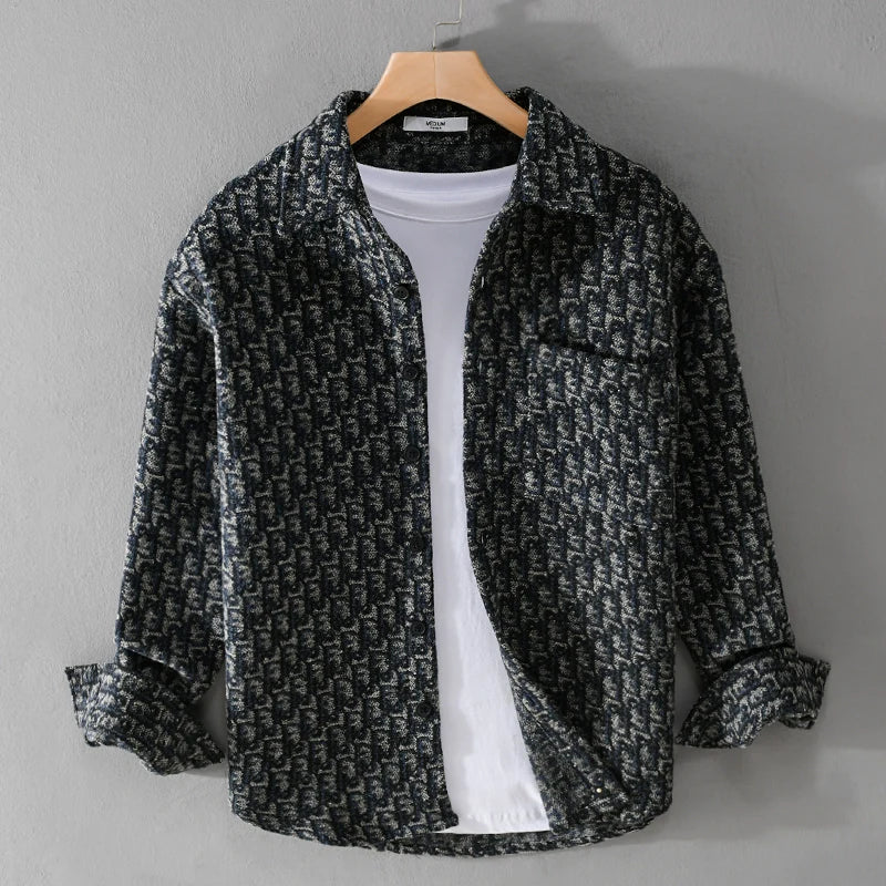 Shirt Autumn Boutique Men's Fashion Slim-fit Gentleman Work Business Everything Youth Trend British Style Long-sleeved Shirt